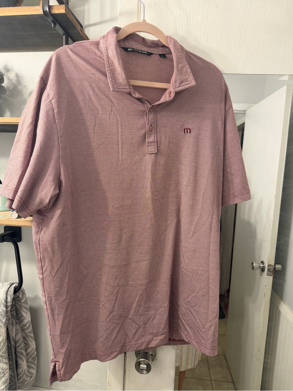 Travis Mathew Men's Polo in Dusty Mauve